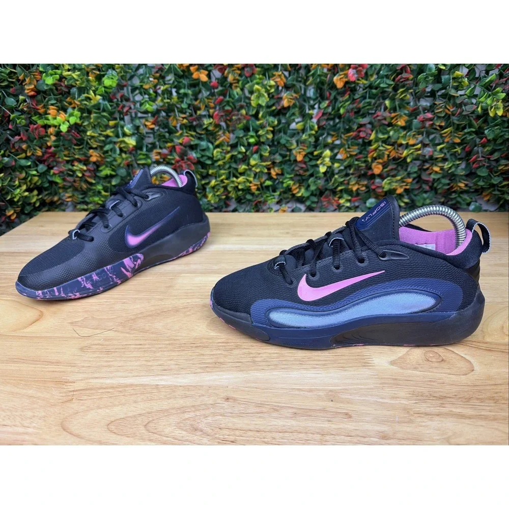 Nike IsoFly Athletic Sneakers Basketball Shoes FN4384-003 BlackPink 5Y Women 6.5